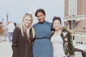 three women at fall fest