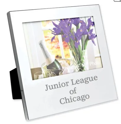 Junior League of Chicago Nickel-Plated Oversized 4x6 Photo Frame